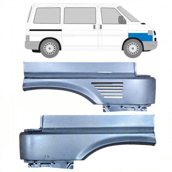 Panel de reparación guardabarros delantero para VW Transporter T4 1996-2003 / Izquierda+Derecha / Conjunto 10525