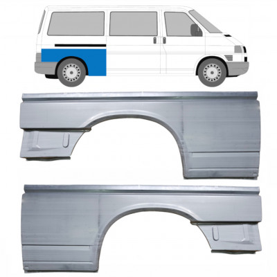 Panel de reparación guardabarros trasero para VW Transporter T4 1990-2003 / LWB / Izquierda+Derecha / Conjunto 10652