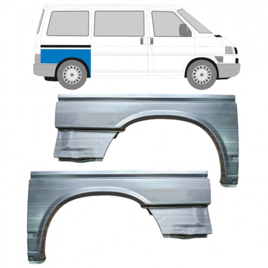 Panel de reparación guardabarros trasero para VW Transporter T4 1990-2003 / SWB / Izquierda+Derecha / Conjunto 9600