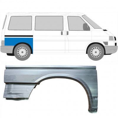 Panel de reparación guardabarros trasero para VW Transporter T4 1990-2003 / SWB / Derecho 5374