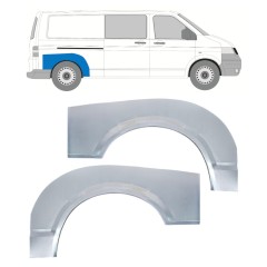 Panel de reparación guardabarros trasero para Volkswagen Transporter T5 2003-2015 / Izquierda+Derecha / Conjunto 16372