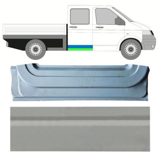 Panel de reparación puerta trasera interna + externa para Volkswagen Transporter T5 2003-2015 / Derecho / Conjunto 16876