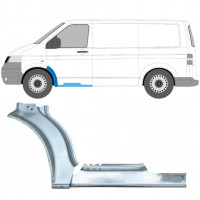 Panel de reparación del umbral + guardabarros delantero para Volkswagen Transporter T5 2003-2015 / Izquierda / Conjunto 12637