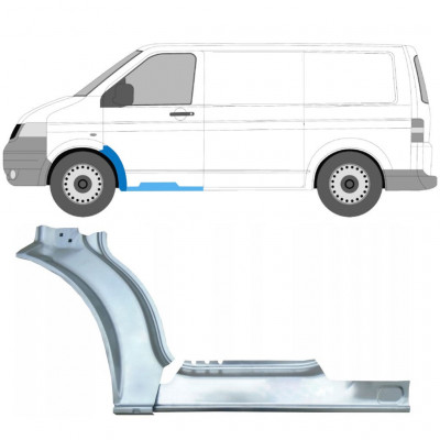 VOLKSWAGEN TRANSPORTER T5 2003-2015 PASO DE RUEDA DELANTERO + PANEL DE UMBRAL / KIT / IZQUIERDA