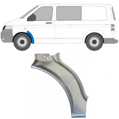 Panel de reparación guardabarros delantero para Volkswagen Transporter T5 2003-2009 / Izquierda 12022