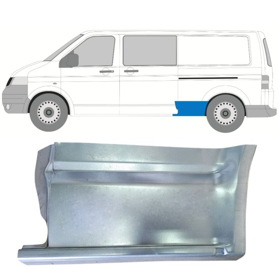 Panel de reparación guardabarros trasero para Volkswagen Transporter T5 2003-2015 / Izquierda 16667