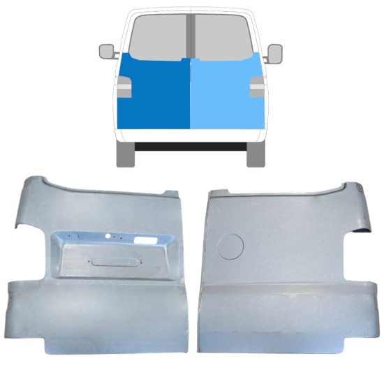 Panel de reparación puerta trasera para Volkswagen Transporter T5 2003-2015 / Izquierda+Derecha / Conjunto 15060