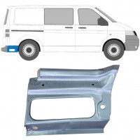 Panel de reparación guardabarros trasero para Volkswagen Transporter T5 2003-2015 / Derecho 12024