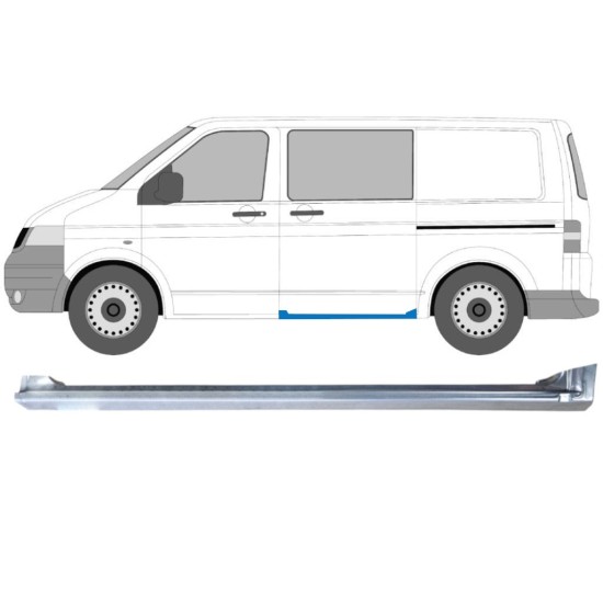Umbral completo puerta corredera para Volkswagen Transporter T5 2003-2015 / Izquierda 16976