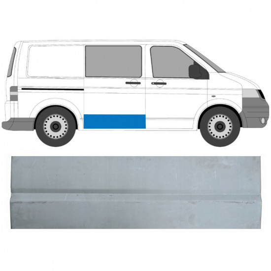 Panel de reparación puerta corredera externa para VW Transporter T5 2003-2015 / Derecho 7144