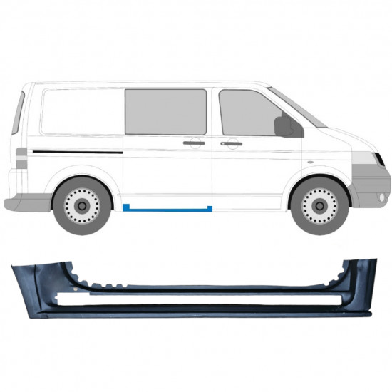 Panel de reparación del umbral de la puerta corredera para VW Transporter T5 2003-2015 / Derecho 5262