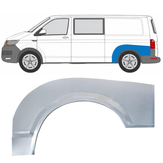 Panel de reparación guardabarros trasero para Volkswagen Transporter T6 2015-2024 / Izquierda 17144