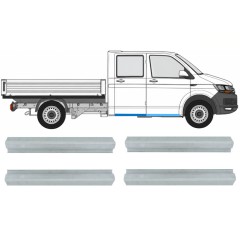 Panel de reparación umbral delantero + trasero para Volkswagen Transporter T6 2015-2024 / Izquierda+Derecha 17132