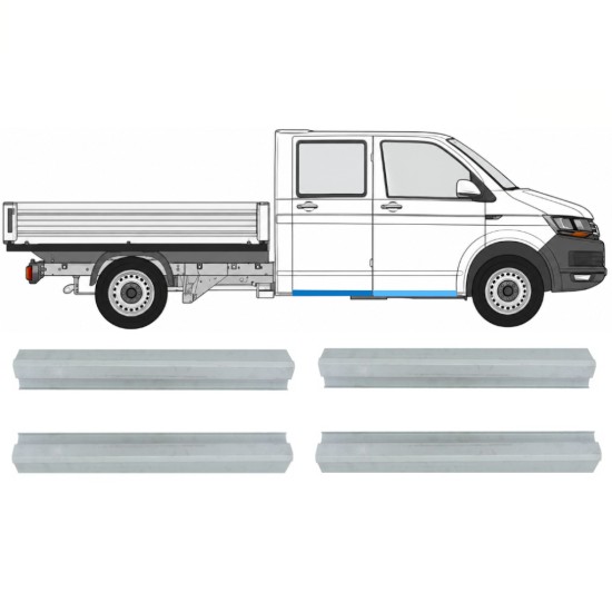 Panel de reparación umbral delantero + trasero para Volkswagen Transporter T6 2015-2024 / Izquierda+Derecha 17132