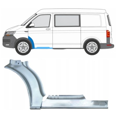 Panel de reparación del umbral + guardabarros delantero para Volkswagen Transporter T6 2015-2024 / Izquierda 17197