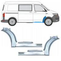 Panel de reparación del umbral + guardabarros delantero para Volkswagen Transporter T6 2015-2024 17198