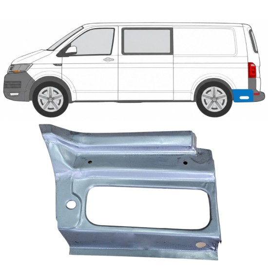 Panel de reparación guardabarros trasero para Volkswagen Transporter T6 2015-2024 / Izquierda 17190