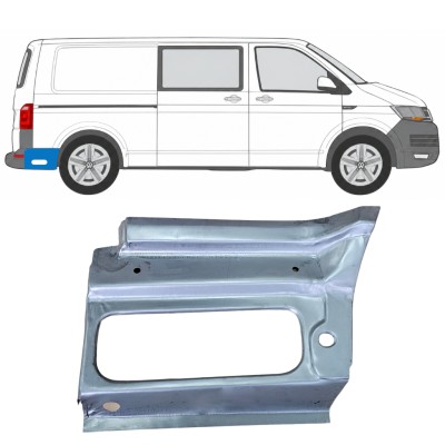 Panel de reparación guardabarros trasero para Volkswagen Transporter T6 2015-2024 / Derecho 17189
