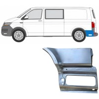 Panel de reparación guardabarros trasero parte inferior detrás de la rueda para Volkswagen Transporter T6 2015-2024 / Izquierda 17201
