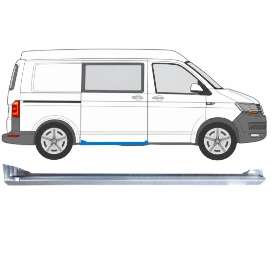 Umbral completo puerta corredera para Volkswagen Transporter T6 2015-2024 / Derecho 17179