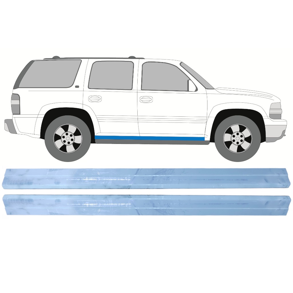 Panel De Reparación Del Umbral Para Chevrolet Tahoe 1999-2006 / Izquierda = Derecha (Simétrico) / Conjunto 9744
