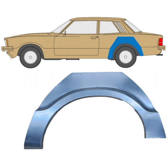 Panel de reparación guardabarros trasero para Ford Taunus 1976-1982 / Izquierda 11059