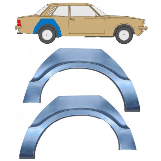 Panel de reparación guardabarros trasero para Ford Taunus 1976-1982 / Izquierda+Derecha / Conjunto 11060