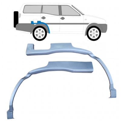 Panel de reparación guardabarros trasero para Nissan Terrano 1993-1999 / Izquierda+Derecha / Conjunto 10574