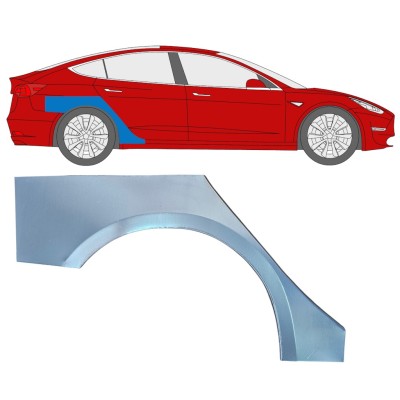 Panel de reparación guardabarros trasero para Tesla Model 3 2017-2023 / Derecho 16373