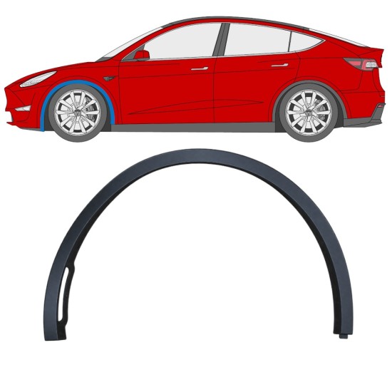 Moldura lateral guardabarros delantero para Tesla Model Y 2020-2025 / Izquierda 17289