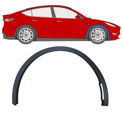 Moldura lateral guardabarros delantero para Tesla Model Y 2020-2025 / Derecho 17288