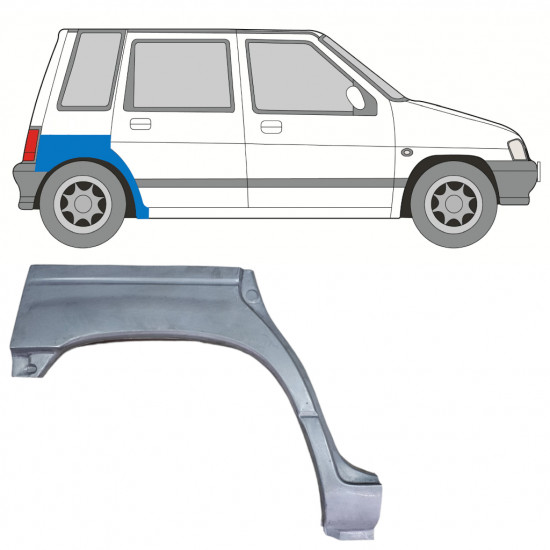 DAEWOO TICO 1991-2000 PANEL DE REPARACIÓN DEL ALERÓN TRASERO / DERECHA