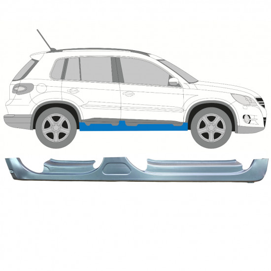 Panel de reparación del umbral para Volkswagen Tiguan 2007-2016 / Derecho 11611