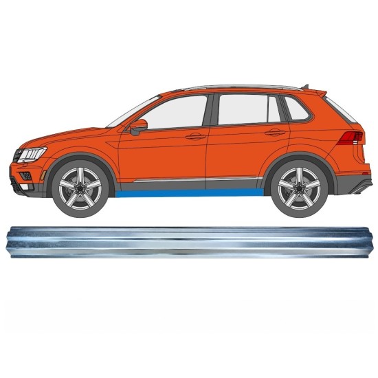 Panel de reparación umbral parte inferior para Volkswagen Tiguan 2016-2024 / Izquierda 17221