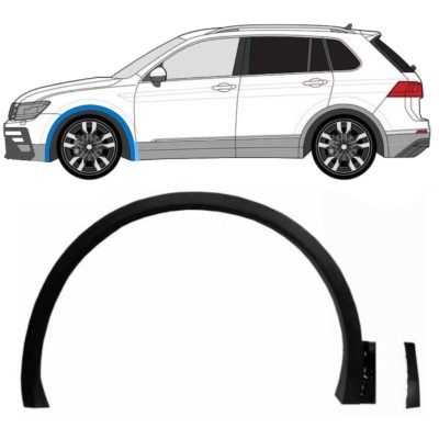 Moldura lateral guardabarros delantero para Volkswagen Tiguan 2016-2024 R-Line / Izquierda / Conjunto 14853