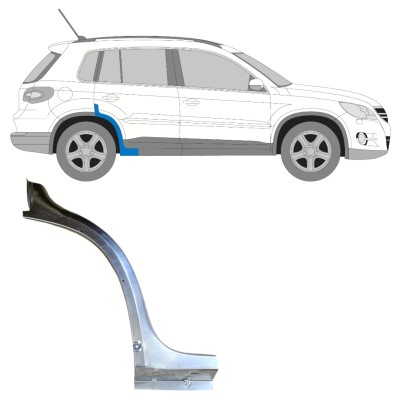 Panel de reparación guardabarros trasero parte delantera para Volkswagen Tiguan 2007-2016 / Derecho 15783