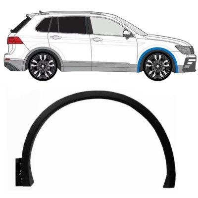 Moldura lateral guardabarros delantero para Volkswagen Tiguan 2016-2024 R-Line / Derecho 14861