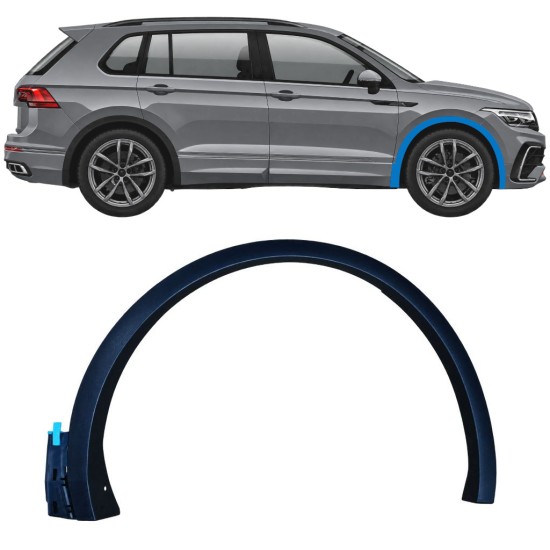Moldura lateral guardabarros delantero para Volkswagen Tiguan 2020-2024 R-Line / Derecho 17063