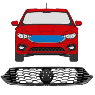 Parrilla para Fiat Tipo 2016- 7530