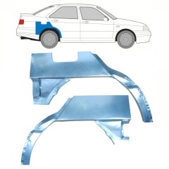 Panel de reparación guardabarros trasero para Seat Toledo I 1991-1999 / Izquierda+Derecha / Conjunto 10804