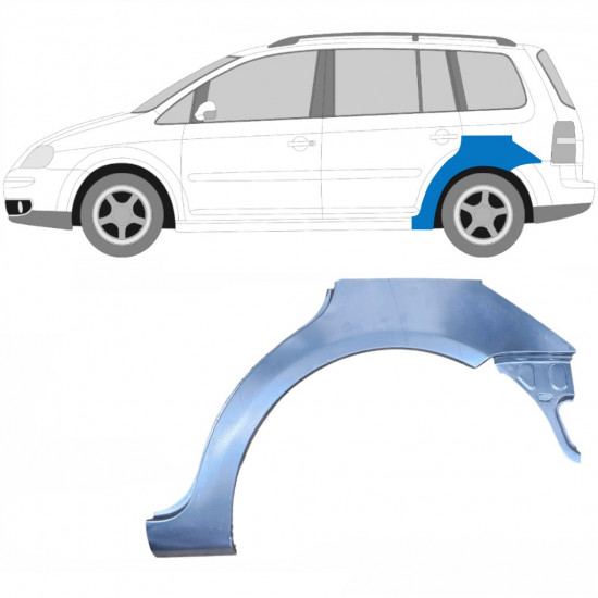 VW TOURAN 2003-2010 PANEL DE REPARACIÓN DEL ALERÓN TRASERO / IZQUIERDA