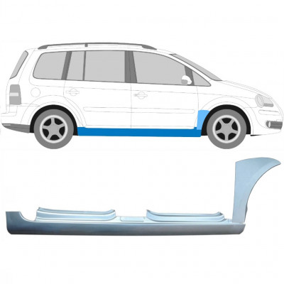 Panel de reparación del umbral + guardabarros delantero para VW Touran 2003-2010 / Derecho 11164