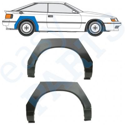 Panel de reparación guardabarros trasero para Toyota Celica 1985-1989 / Izquierda+Derecha / Conjunto 10425