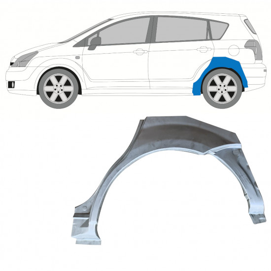 TOYOTA COROLLA VERSO 2004-2009 PANEL DE REPARACIÓN DEL ALERÓN TRASERO / IZQUIERDA