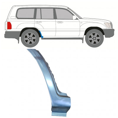 Panel de reparación guardabarros trasero parte inferior para Toyota Land Cruiser 1998-2007 / Derecho 8984