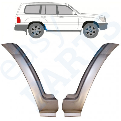 Panel de reparación guardabarros trasero parte inferior para Toyota Land Cruiser 1998-2007 / Izquierda+Derecha / Conjunto 9767