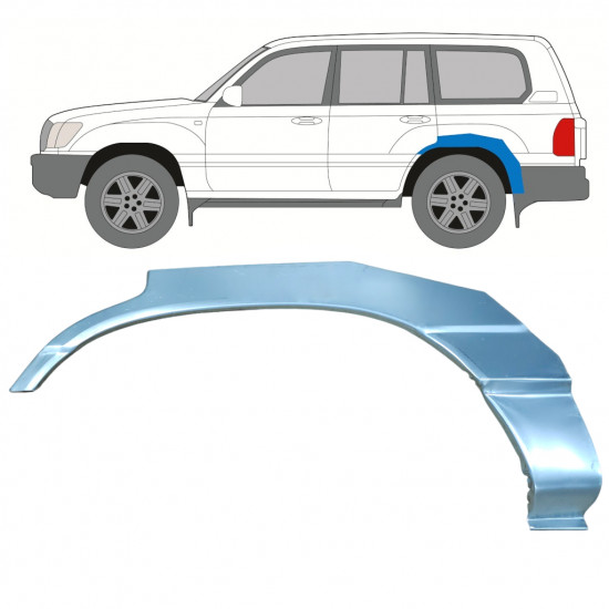 TOYOTA LAND CRUISER 1998-2007 CHAPA DE REPARACIÓN DEL GUARDABARROS TRASERO / IZQUIERDA