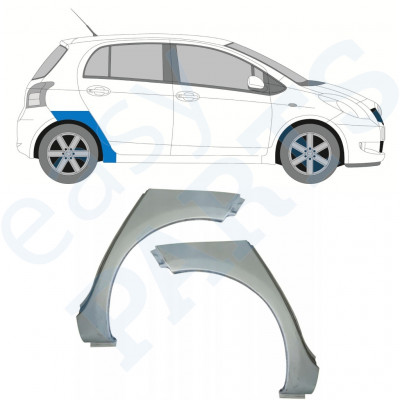 Panel de reparación guardabarros trasero para Toyota Yaris 2006-2011 / Izquierda+Derecha / Conjunto 10619