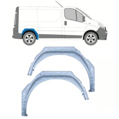 Panel de reparación guardabarros trasero interno para Opel Vivaro 2001-2014 / Izquierda+Derecha / Conjunto 14100