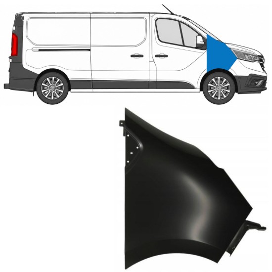 Guardabarro delantero para Renault Trafic 2014- 2021-2026 / Derecho 17104